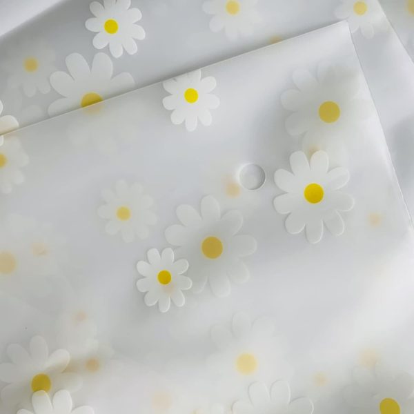 50Pcs Clear Bags Resealable Bags Waterproof Plastic Zipper Bags Luggage Organiser Pouch Space Saver Storage for Clothes School Trip (PRINTFLOWER-5SIZE) - Image 5