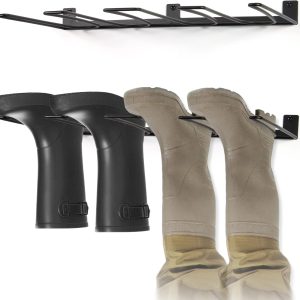 ORLESS Wader Hangers 4-Pair Boot Rack Garage Boot Storage, Cowboy Boot Holder, Metal Wire Organizer for Entryway