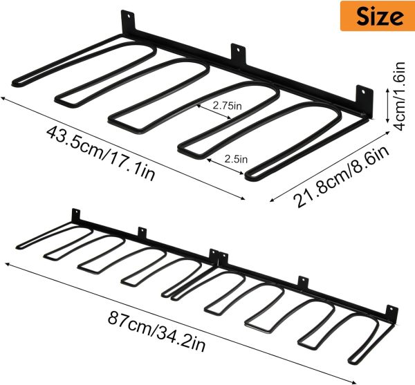 ORLESS Wader Hangers 4-Pair Boot Rack Garage Boot Storage, Cowboy Boot Holder, Metal Wire Organizer for Entryway - Image 2