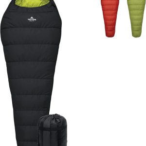 TETON Sports LEEF Ultralight Mummy Sleeping Bag Perfect for Backpacking, Hiking, and Camping; 3-4 Season Mummy Bag; Free Stuff Sack Included