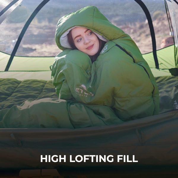 TETON Sports LEEF Ultralight Mummy Sleeping Bag Perfect for Backpacking, Hiking, and Camping; 3-4 Season Mummy Bag; Free Stuff Sack Included - Image 3