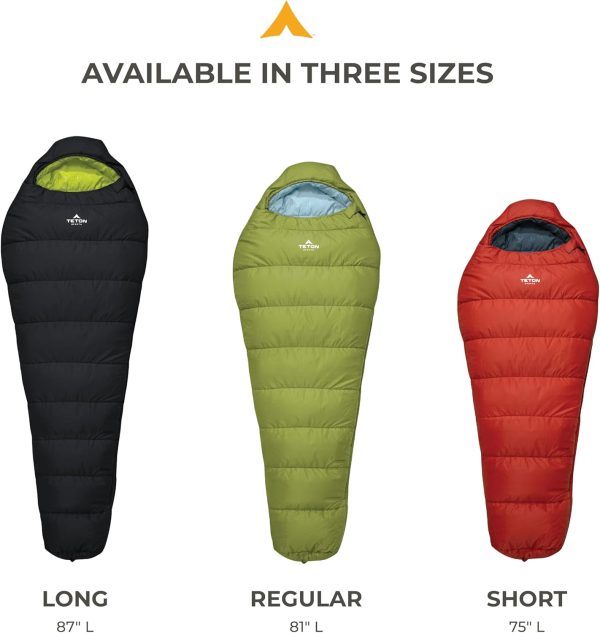TETON Sports LEEF Ultralight Mummy Sleeping Bag Perfect for Backpacking, Hiking, and Camping; 3-4 Season Mummy Bag; Free Stuff Sack Included - Image 6